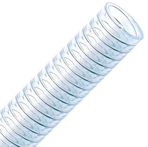 FLEXTUBE FT-S 60mm, Meterware - PVC Spiralschlauch als Saugschlauch und Druckschlauch mit Stahlspirale, Lebensmittel Schlauch