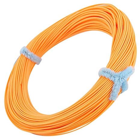 Gewichtung Vorwärtsfliegen Fliegenfischenschnur, 30M Nylon WF 4/5/6/7/8 Fliegenfischenschnur-Kit, passend für Stream River Lake, Orange (WF-4F)