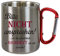 Edelstahltasse mit Carabiner  Bitte nicht ansprechen ich bin genervt Geburtstagstasse, Blechtasse, Campingtasse,Kaffeetasse mit Motiv,Bürotasse, bedruckte Tasse mit Sprüchen oder Bildern