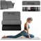 Hop-Sport Yogamatte - Fitnessmatte Rutschfest mit Ösen, 0,8 cm Dicke, TPE Material, Grau - Ideal für Yoga, Pilates und Sport Zuhause - Leicht, Wasserabweisend und Flexibel