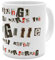 printplanet Tasse mit Namen Brigitte - Motiv Ausgeschnittene Buchstaben - Namenstasse, Kaffeebecher, Mug, Becher, Kaffeetasse - Farbe Weiß