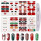 EBANKU Christmas Nail Wraps - 8 Sheets Self-Adhesive Stickers with Snowman, Snowflake Designs for Women & Girls, Includes Nail File