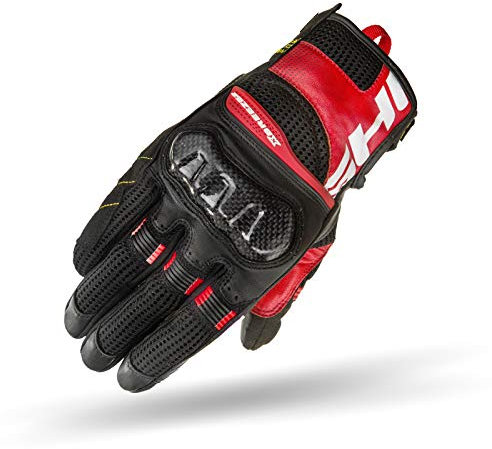 SHIMA X-BREEZE 2 RED, Sommer Herren Mesh Kurze Motorradhandschuhe (Rot, 3XL)