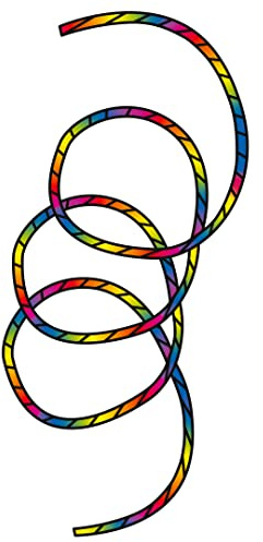 HQ Design - Tube Tail, robuster Schlauchschwanz und Leinenschmuck, perfekte Ergänzung für Drachen Einleiner Lenkdrachen, unterschiedliche Längen und Farben