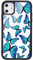 MAYCARI Cute Blue Butterfly Phone Case for iPhone 11, Hard Back Case with Soft TPU Bumper for Girls Children Women Protective Phone Case for iPhone 11