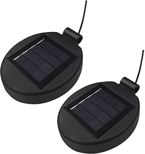 2/4 Solar Blumenlichter Ersatz Top Solar Panel Laterne Deckel Lichter Ersatz Top Glühbirne Ersatzteil für Outdoor Flower Solar Lights Garden Patio Yard Pathway Party Holiday Dekoration (2 STÜCKE)
