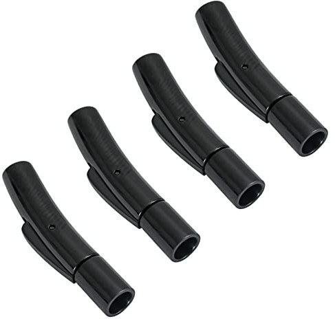 Kytpyi armband verschluss,halsketten verschluss,3mm Halskettenverschlüsse Für dünnes Leder Seil Schnur Halskette Armband Herstellung Zubehör (Schwarz)