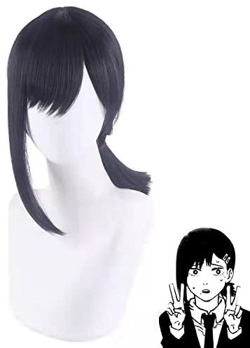 BEAGHTY Anime Cosplay Wig, Chainsaw Man Higashiyama Kobeni Wig, With Free Wig Cap, For Halloween Party Carnival Nightlife Concerts Weddings