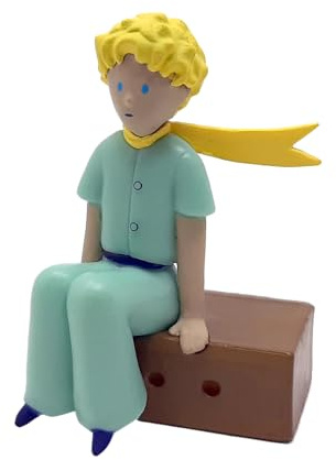 Plastoy Der kleine Prinz Figur Der kleine Prinz auf seiner Kiste - Kunstharz - 6 cm