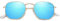 SOJOS Lunettes de Soleil Moderne Géométrique Métal Temples Minces Polarisé Lentille Plate Hexagonal pour Femmes et Hommes SJ1072 Avec Or Cadre/Bleu Lentille