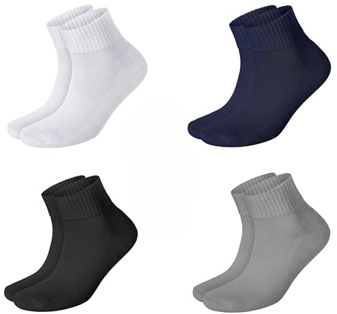 NAHLE ® 6 Paar Sneaker Socken Herren Damen Baumwolle Halbsocken Weiß Grau Schwarz Blau Unisex Sportsocken (Blau, 39-42)