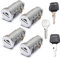One-Key System Schließzylinder Kompatibel mit Thule Dachträger und Zubehör 4 Pack Schlosskern und Schlüssel Kit für Auto Racks Systemkomponenten