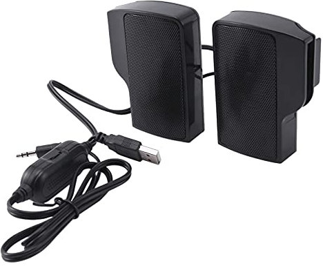 SameeHome Clip on USB Speaker for Notebook Laptop PC Desktop Wired Stereo Speaker Line Controller Soundbar