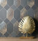GAULAN - 681282 Papier Peint lessivable géométrique hexagones avec des Feuilles Tropicales pour Mur Salon Chambre Couloir Salle à Mange tête de lit - Rouleaux de 10 m x 0,53 m