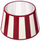 B-Ware Lampenschirm gestreift Tischlampenschirm E27 Lampenschirm oval mit Streifen gestreifter Schirm rund (rund ø 25 cm, Weinrot-Creme)