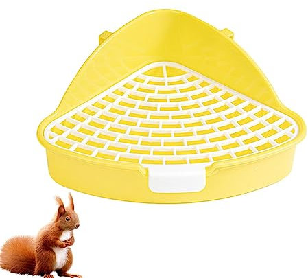 Toilet Tray, Splash Guard Cat Tray, Triangular, with High Guardrail, Pet Toilet Potty with High Capacity, Pet Corner Toilet, Reusable, Removable Fulenyi