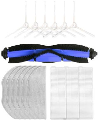 Accessoires de rechange pour aspirateur robot Rowenta X-plorer série 95, robot aspirateur et balai combiné, 1 brosse principale, 6 brosses latérales, 6 chiffons, 3 filtres
