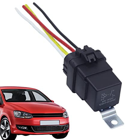 Kirdume Wasserdichtes Relais und Kabelbaum - 12V/24V 40A Kfz-Relais - Wasserdichtes 4/5-poliges Ersatzrelais für Scheibenwischer, Zentralverriegelung, LED-Arbeitsscheinwerfer, Nebelscheinwerfer