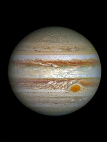 Artery8 Hubble Space Telescope Image Jupiter WFC3/UVIS Largest Planet In Our Solar System Great Red Spot View Anticyclone and Colourful Atmosphere Bands Unframed Art Print Poster Wall Decor 12x16 In