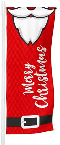 Weihnachtsfahne Auslegerfahne 120 x 300 cm - Design Weihnachtsmann
