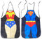 YNR Schürzen Lustige Neuheit Schürzen Küchenschürze mit Superman und Wonder Woman Wasserdichte Haus und Küche Schürzen Geschenke für Paare Freunde (2Stück)
