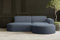 Kaiser Möbel, Ecksofa, Schlafsofa, Sofa Modena Studio Parma, Modern Design Couch, Polsterecke, Freistehend Sofa Wohnzimmer -Stoff Verita Marineblau Rechts
