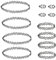 Choker Halskette Sets,12 Pcs Choker Halsband Elastische Tattoo Halskette Stretch Tattoo für Mädchen Frauen Kinder Halskette