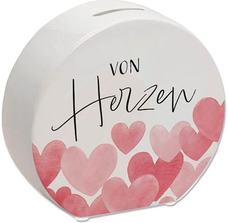 Herzen Spardose mit Spruch Von Herzen Danke Mutter zum Muttertag Liebevolles Gastgeschenk für Hochzeit Brautpaar