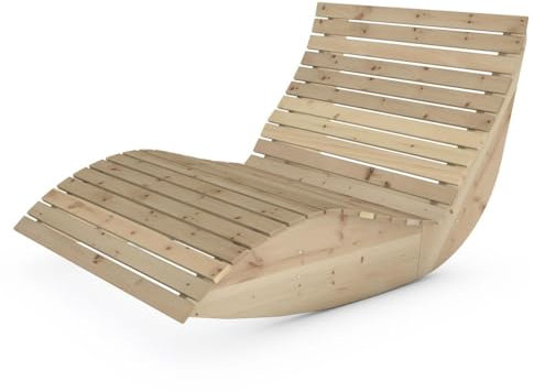 TUGA - Holztech Gartenliege Schaukel-Sannerl (Zirbe) Breite 140cm Schaukelliege Relaxliege