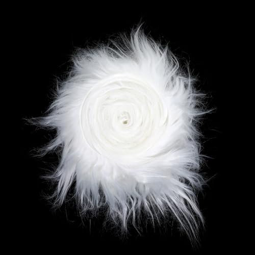 Kunstfell Zum Basteln 10 X 150 Cm Furry Faux Precut Strips Flauschiger Kunstpelzstoff Zotteliger PlüSch Kunstpelz Pelz Fell Fluffy Stoff Für Zwerge Bart Haare Cosplay DIY Weihnachts (Weiß)
