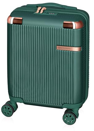BETLEWSKI - Handgepäck Koffer Hartschale - Reisekoffer mit 4 Rollen - Leicht Hartschalenkoffer ABS Rollkoffer mit Schloss - Größe 45 cm x 32 cm x 20 cm 24 Liter – Grün