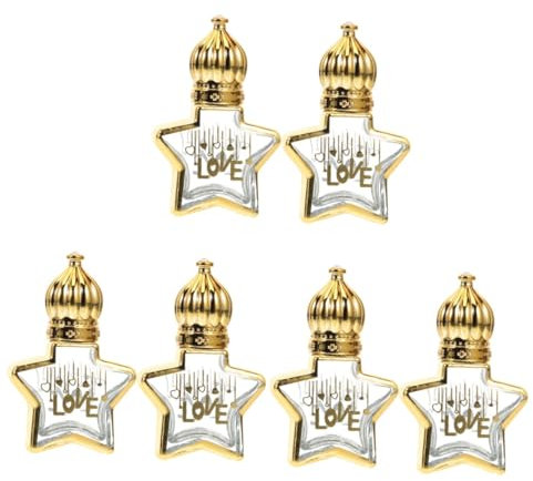 Mikinona 6 Pz Bottiglia Di Stelle Bottiglia Trasparente Flaconi a Per Cosmetici Bottiglie a Vuote Profumo Da Viaggio Bottiglie a Per Olio Per Bottiglia a Bicchiere