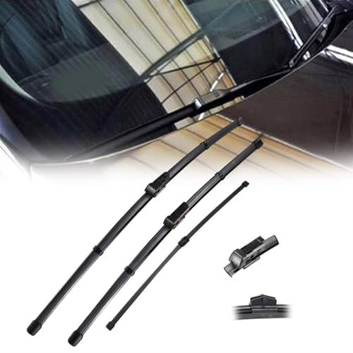 BMDBD Wischerblätter-Set Für Vorne Und Hinten Für A&UDI A4 B8 2009-2016, Windschutzscheiben-Fenster-Autobürsten 24+20+16 Scheibenwischer