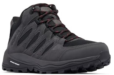 Columbia Men's Redmond Iv Waterproof Mid Rise Trekking and Hiking Boots, Black Mountain Red, 43.5 EU