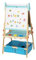 MindyToy Tableau Chevalet Enfant Double Face en Bois, Hauteur Ajustable, Ardoise à craie et Blanc Magnétique effacable, Alphabet Puzzle, Jouet Educatif Montessori, rouleau papier dessin et peinture