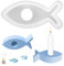 Silikonform Fisch, Silikonformen Gießformen Fische, Fisch Silikonformen Kerzenhalter, Fische Silikon Gießform Kerzenhalter Dekoration, DIY Fischform Taufe Geschenk für Kommunion Deko