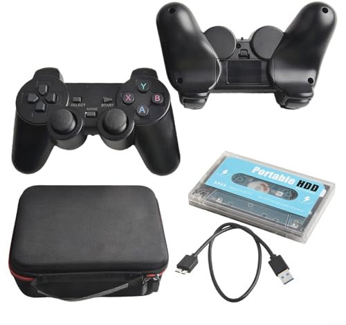 Consola de juegos retro portátil HDD de 500G, disco duro externo con 100000 juegos retro, consola de juegos de disco retro, para sistema de juegos Batocera compatible con 70 emuladores