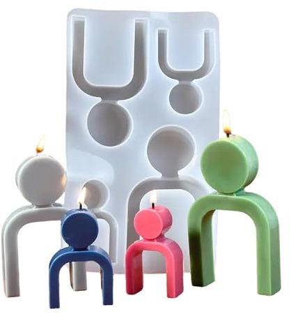 Molde de silicona con figura humana,Molde de silicona artesanal | Molde de silicona reutilizable de resina para velas creativas | Adornos de escritorio de yeso Moldes artesanales de fácil liberación p