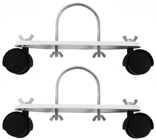 Dorccsi Supports de poulie Mobiles pour radiateur à Bain d'huile, 2 roulettes pivotantes à 360°, Robustes, pour radiateur électrique, Crochet en U, roulettes en Acier au Carbone, Roues Noires, Pivo