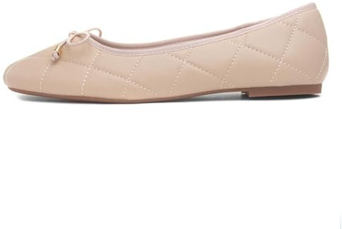 TRUFFLE Collection Faye Womens Nude Ballerina - Size 5 UK - Pink