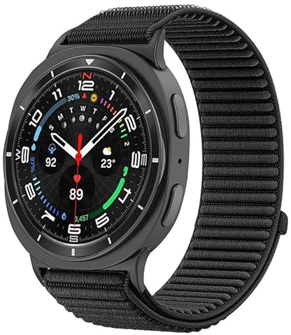 NewJourney Nylonarmband kompatibel mit Samsung Galaxy Watch 8/8 Classic | Kompatibel mit Samsung Galaxy Watch 8 40/44 mm und Watch 8 Classic 46 mm; weiches Nylon, atmungsaktiv, verstellbar