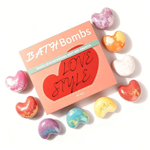 PIWOSGOL 9 Stück Badebomben Duschbomben Düfte Natürliche Badekugeln Frauen Shower Steamer mit Geschenkbox für Zuhause, Spa, Badezeit, Geburtstag, Ihren Jahrestag, Valentinstag, Muttertag