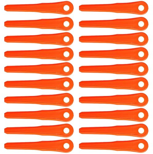 Chuancheng Lot de 20 lames en plastique 4002 007 1000 pour têtes de débroussailleuse Stihl Polycut 6-2, 6-3, 7-3, Polycut 28-2, 48-2, 47-3