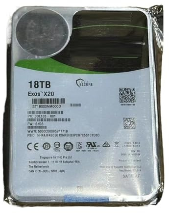 WBOBKO For HDD 18TB SATA 7200 3.5'' NAS Server Hard Drive ST18000NM003D
