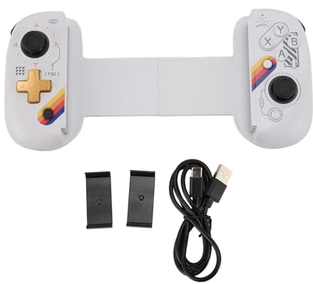 Omquot Controlador de Juegos Móvil Inalámbrico para con Diseño Ergonómico Joystick RGB para Juegos en la Nube y Juego Competitivo Star White 1 Unidad