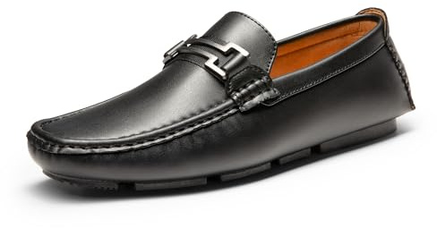 Bruno Marc Men's Loafers Slip-on Shoes,Size 10,Black,HUGH-01