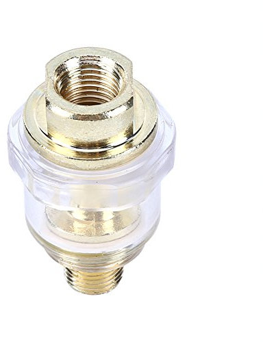 Oiler Lubricator, 1/4 BSP 150MPa Mini Automatic in-Line Oiler Lubricator for Pneumatic Tool & Air Compressor Pipe, Automatic in-line Air Tool Oiler 1/4 Internal Thread + 1/4 External Thread