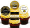 Made4You Umrah Mubarak Edible Cupcake Toppers - Stand-up Wafer Cake Decorations (12 Pack of 24)