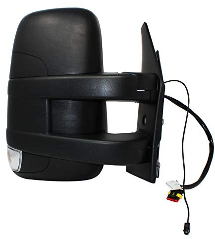 Kawin Specchietto Retrovisore Lato Destro Elettrico con Antenna di colore Nero