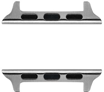 Artwizz - Adaptador compatible con Apple Watch Series 8 7 [45mm] SE 6 5 4 [44mm] 3 2 1 [42mm] - 2 conectores de acero inoxidable - Plata